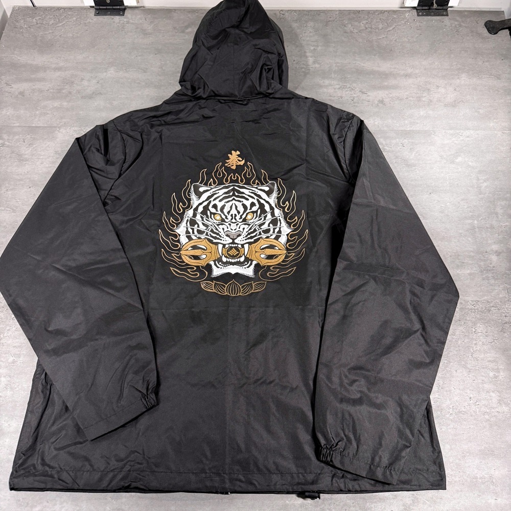 100 vs Tekken Mishima Tiger T8 Ripstop Jacket Mens XXL Black Graphic Windbreaker